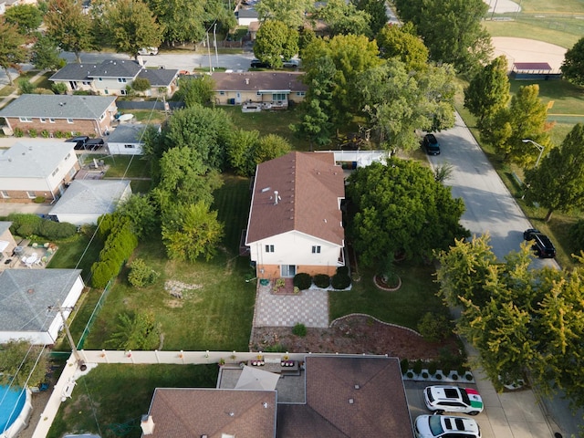 drone / aerial view featuring a residential view