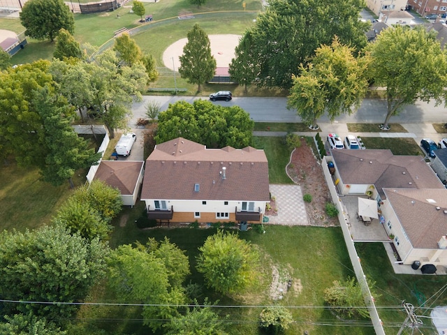 aerial view featuring a residential view