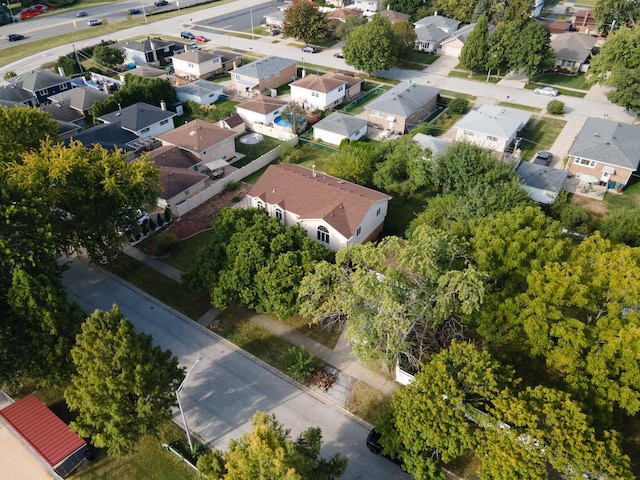 drone / aerial view with a residential view