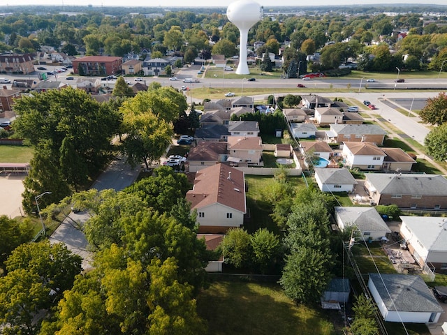 drone / aerial view with a residential view