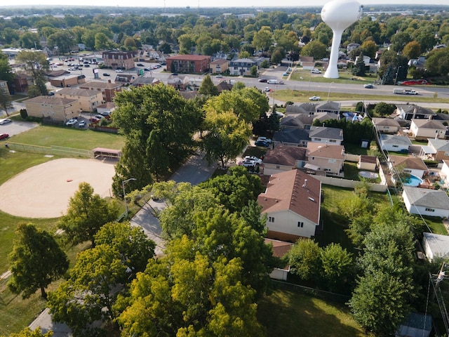 bird's eye view featuring a residential view