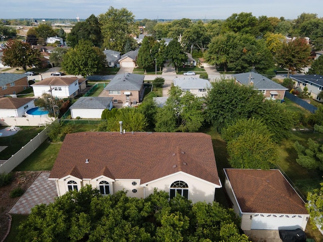 birds eye view of property featuring a residential view