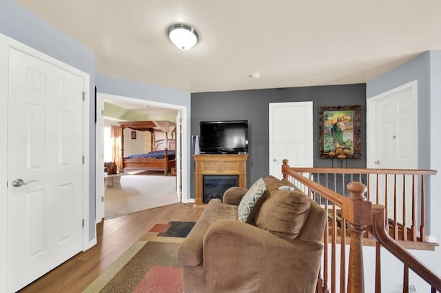 26800 Basswood Cir, Plainfield, IL 60585 - living room with a fireplace and wood finished floors