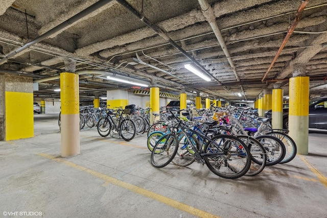 parking deck with bike storage