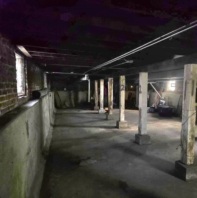 view of basement