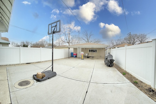 view of patio / terrace with a fenced backyard