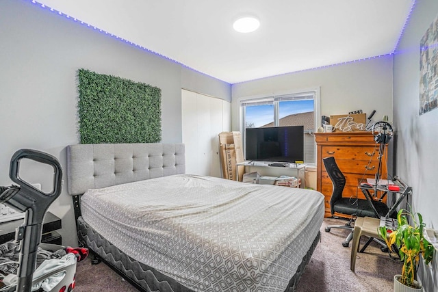 bedroom featuring carpet floors