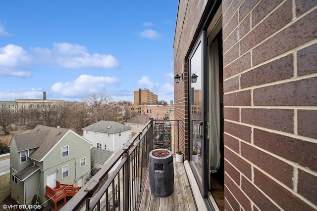 balcony with a view of city