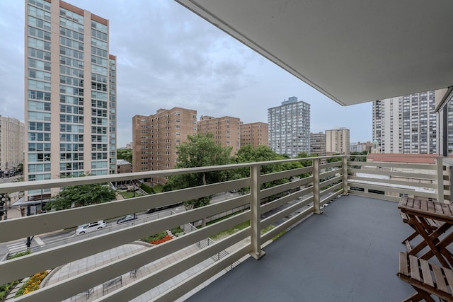 balcony with a city view