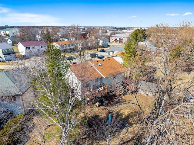 drone / aerial view featuring a residential view