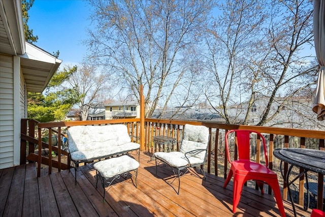 view of wooden terrace