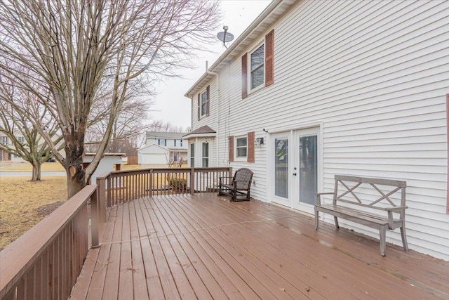 deck with french doors