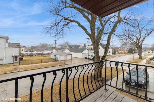 balcony featuring a residential view