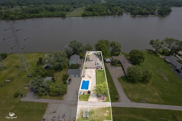 8043 Tamarack Ln, Morris, IL 60450 - view of property location with property boundaries highlighted and a nearby body of water