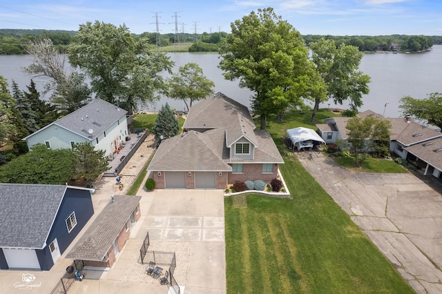 8043 Tamarack Ln, Morris, IL 60450 - view from above of property with a nearby body of water