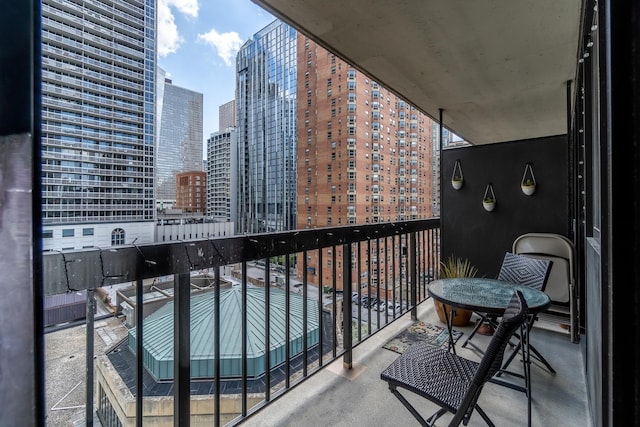 balcony with a city view