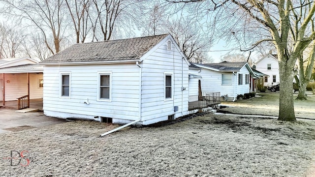 view of rear view of property