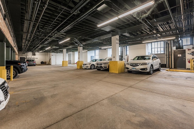 view of parking garage