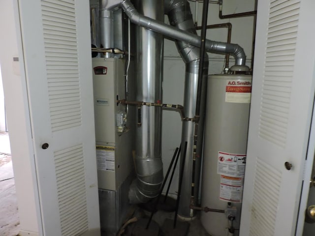 utilities featuring gas water heater