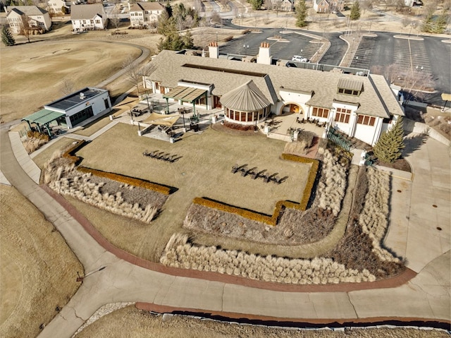 aerial view featuring a residential view