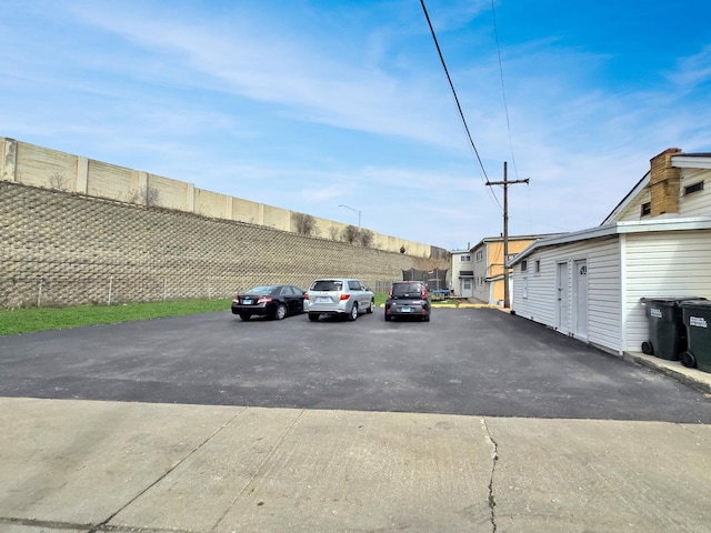 view of uncovered parking lot