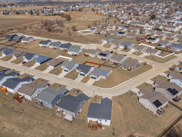 drone / aerial view with a residential view