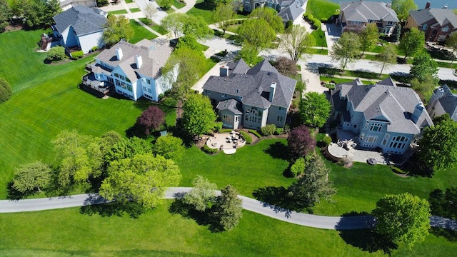 aerial view with a residential view