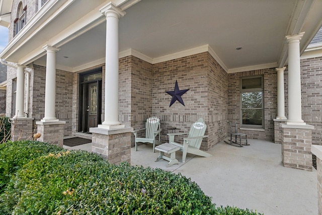 view of patio / terrace featuring covered porch