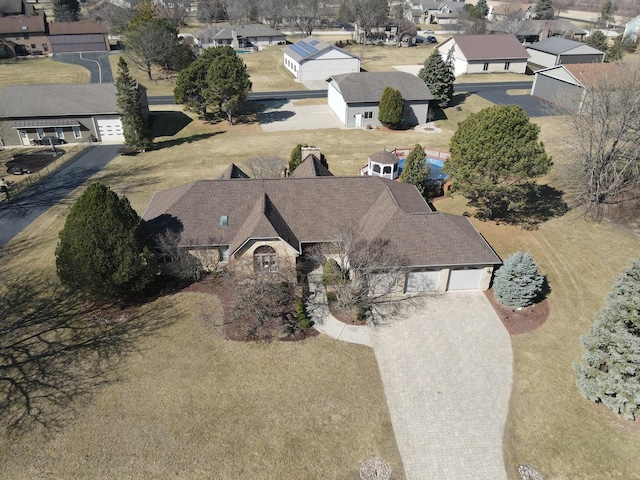 birds eye view of property featuring a residential view