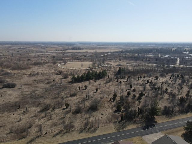 drone / aerial view with a rural view