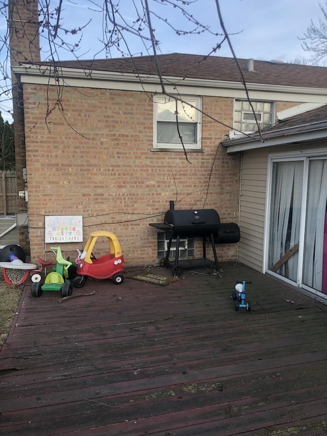 deck with grilling area