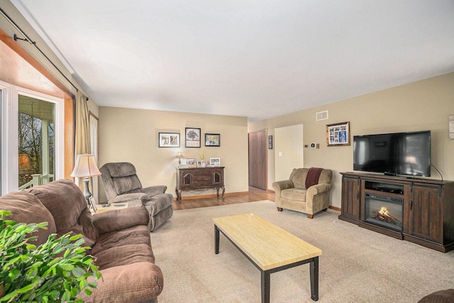 living room with visible vents