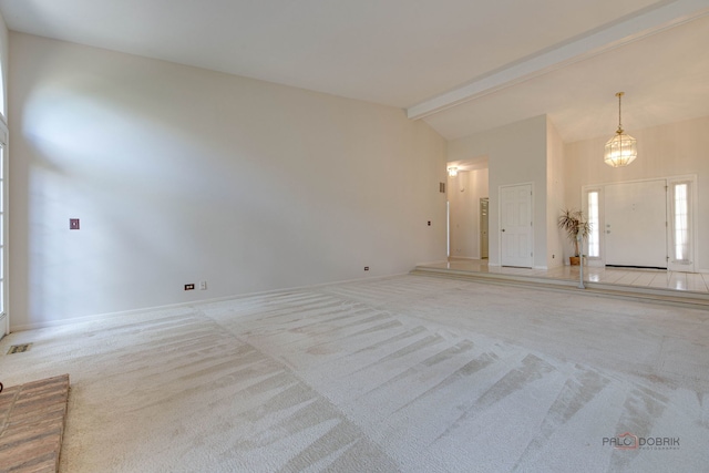 122 Kilchurn Ln, Inverness, IL 60067 - unfurnished living room with light colored carpet and baseboards