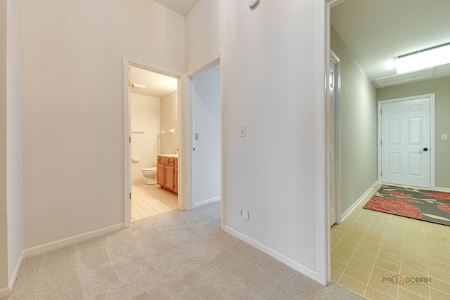 122 Kilchurn Ln, Inverness, IL 60067 - hallway with baseboards and light carpet