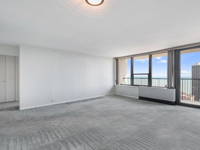 empty room with baseboards and carpet floors