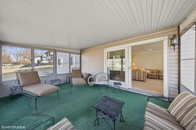 view of sunroom