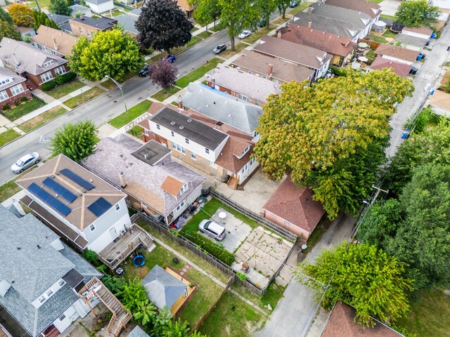 bird's eye view featuring a residential view