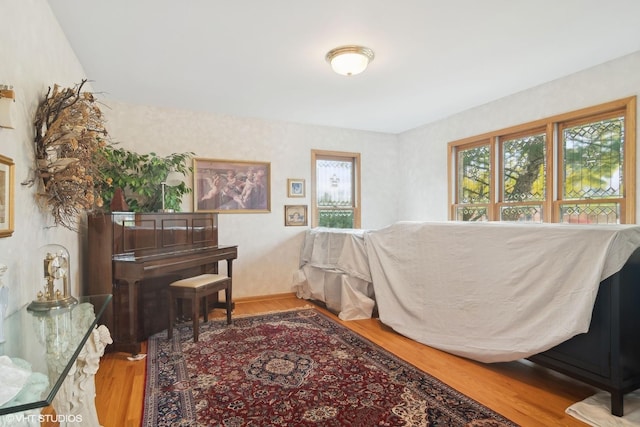 interior space with wood finished floors