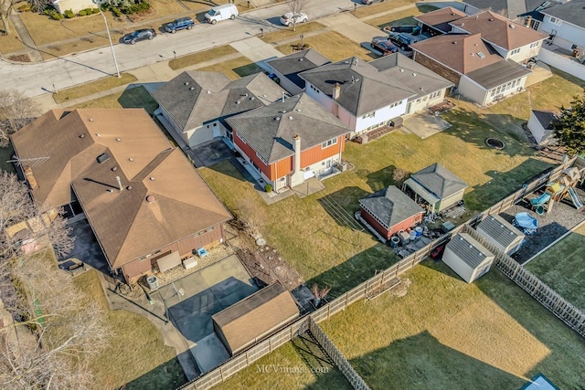 birds eye view of property featuring a residential view