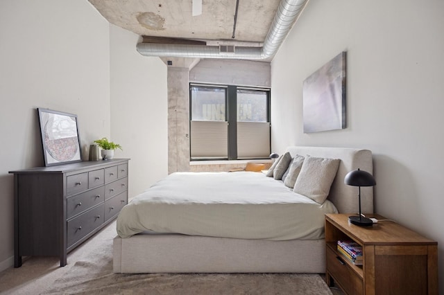 carpeted bedroom with visible vents