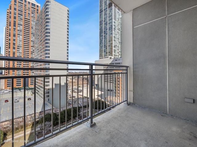 balcony with a city view