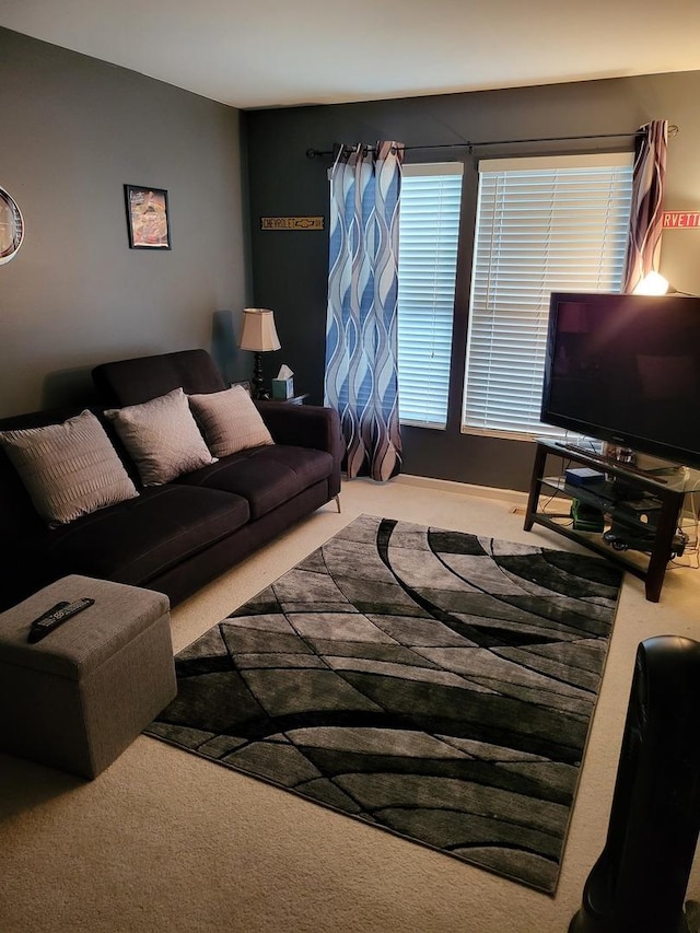 view of carpeted living room