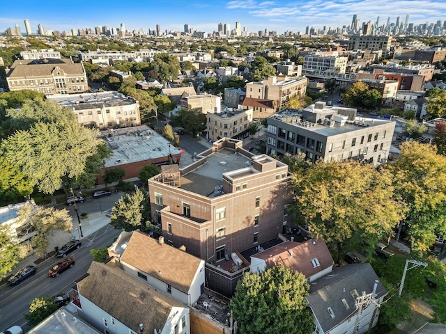 drone / aerial view featuring a view of city