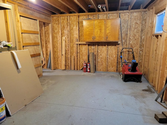 view of basement