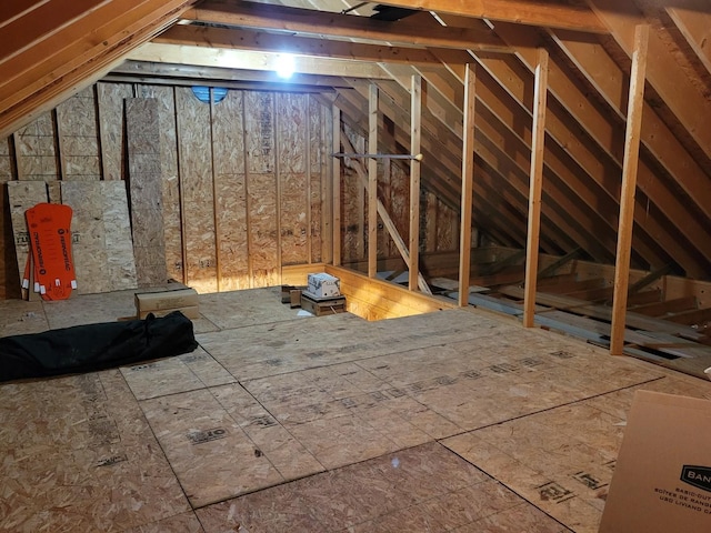 view of attic