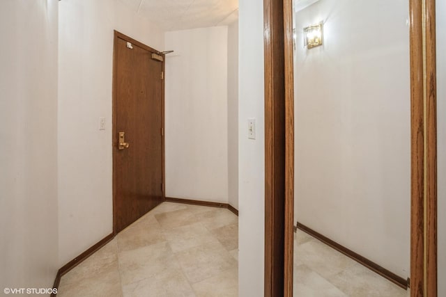 hallway with baseboards