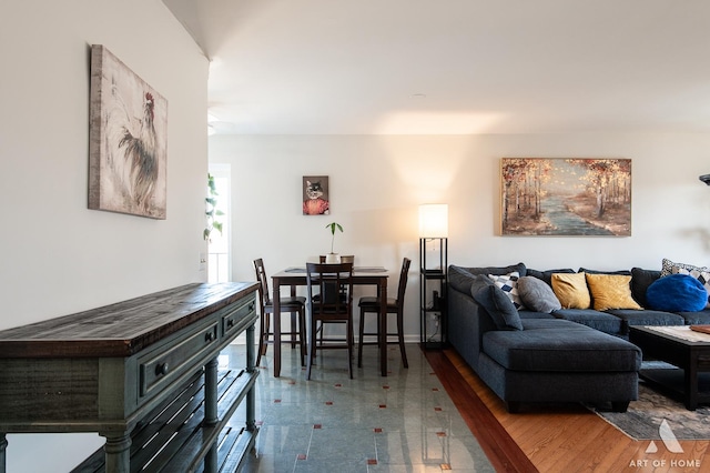 living room featuring wood finished floors