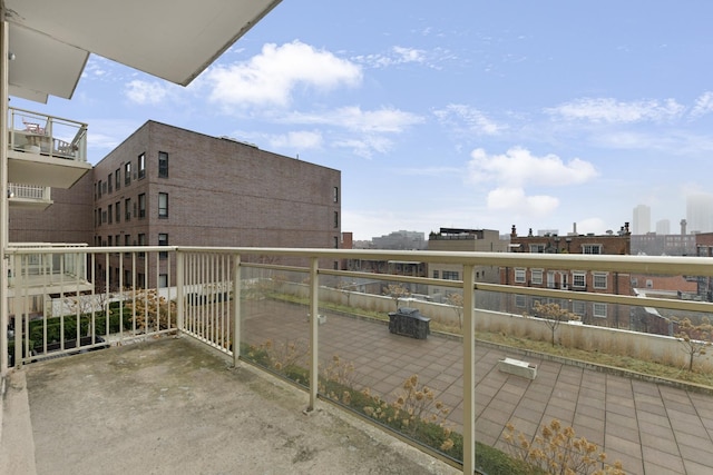 balcony with a city view