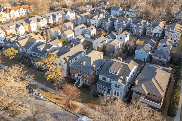 drone / aerial view with a residential view