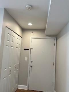 doorway with baseboards